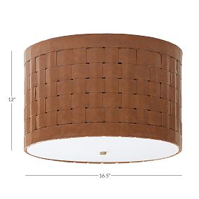 Wesley Faux Leather Flush Mount (17&quot;)