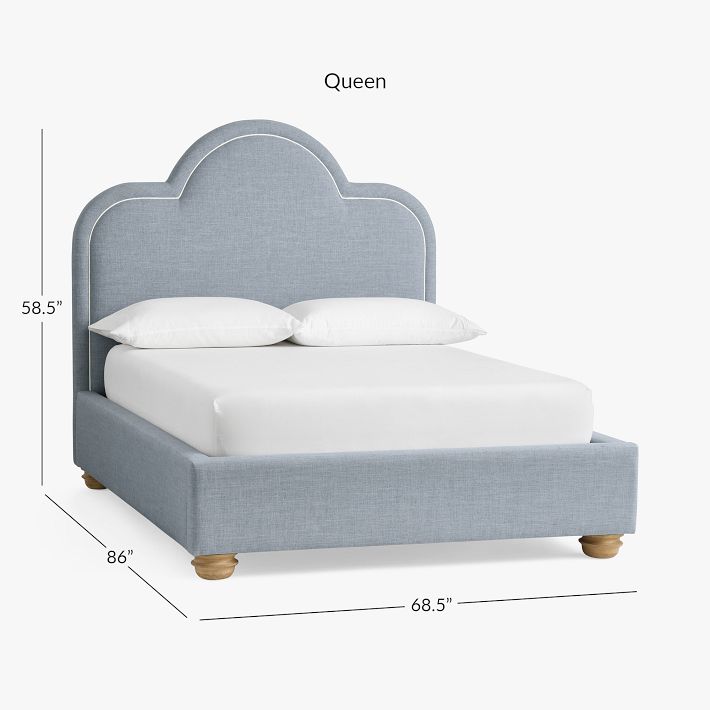 Chelsea Upholstered Classic Bed Pottery Barn Teen