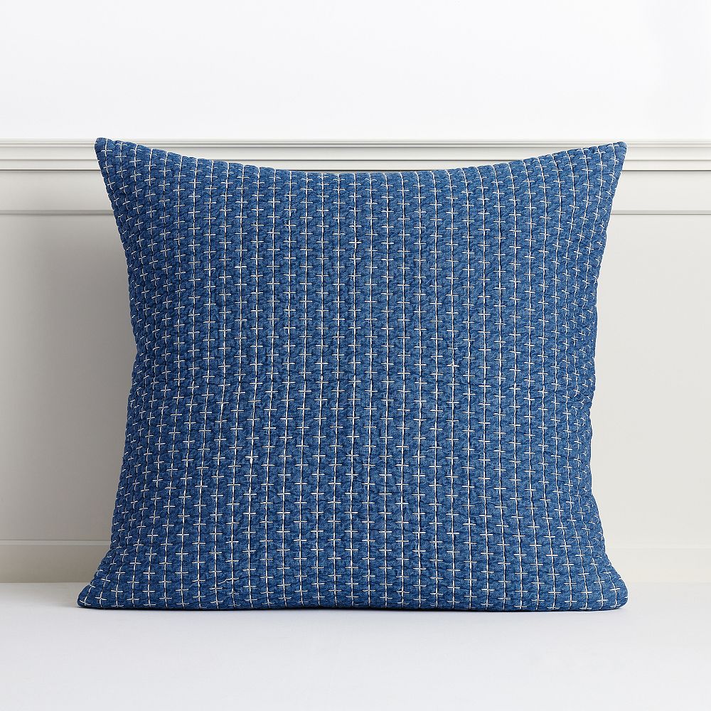Denim Stitch Euro Pillow Cover