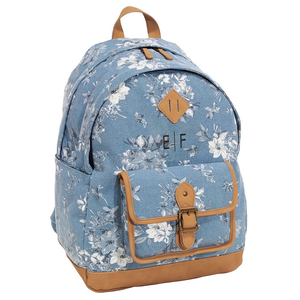 Northfield Light Blue Camilla Floral Recycled Backpacks