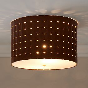 Wesley Faux Leather Flush Mount (17&quot;)