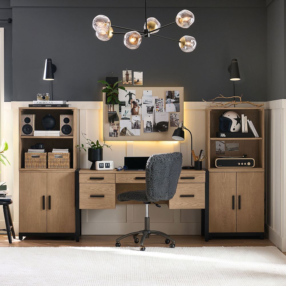 Kearny Smart&#8482; Storage Desk &amp; Cubby and Cabinet Bookcase Set (106&quot;)