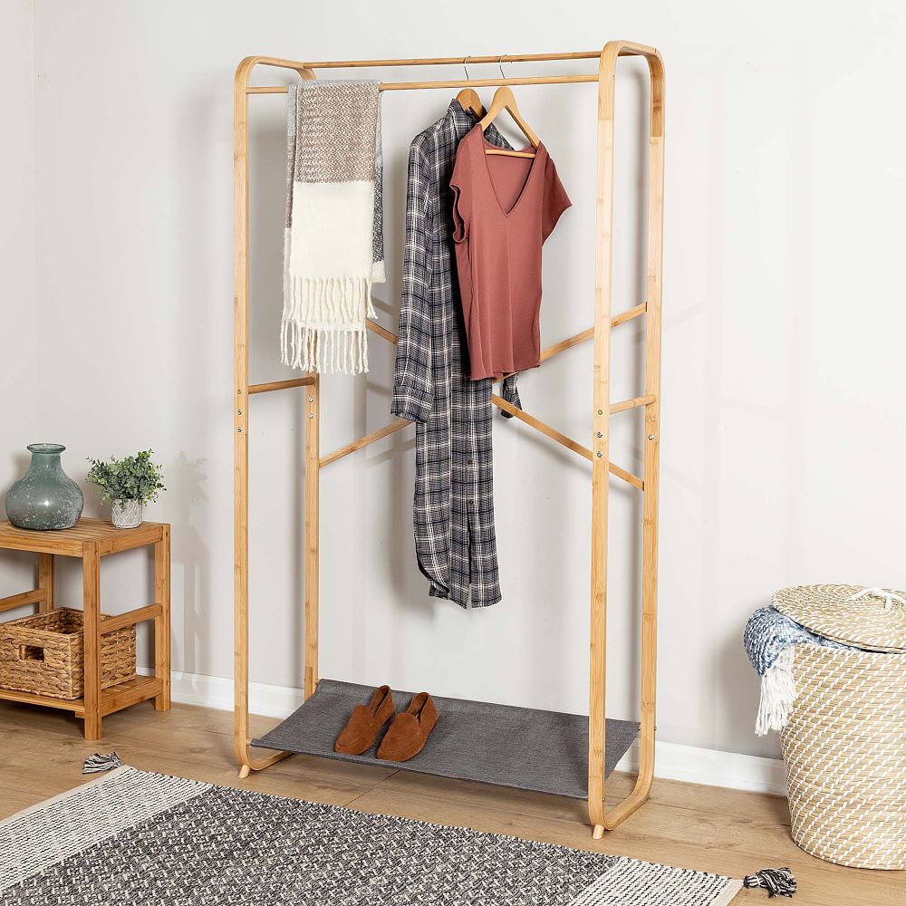 Bamboo &amp; Canvas Garment Rack