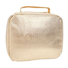 Colby Metallic Gold Backpack &amp; Cold Pack Lunch Box Bundle, Set of 2