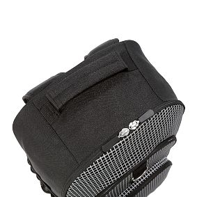 Gear-Up Reflective Grid Black Backpack &amp; Cold Pack Lunch Box Bundle