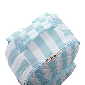 Gear-Up Quilted Cabana Stripe Backpack &amp; Cold Pack Lunch Bundle, Set of 3