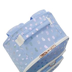 Gear-Up Iridescent Blue Brushstroke Backpack &amp; Cold Pack Lunch Box Bundle, Set of 2