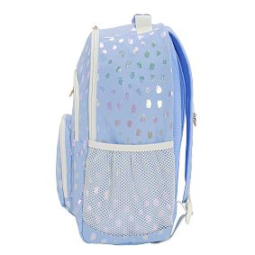 Gear-Up Iridescent Blue Brushstroke Backpack &amp; Cold Pack Lunch Box Bundle, Set of 2