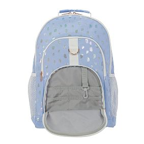 Gear-Up Iridescent Blue Brushstroke Backpack &amp; Cold Pack Lunch Box Bundle, Set of 2