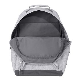 Gear-Up Heathered Gray Backpack &amp; Cold Pack Lunch Box Bundle