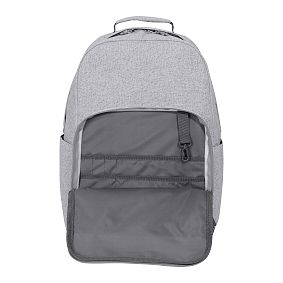 Gear-Up Heathered Gray Backpack &amp; Cold Pack Lunch Box Bundle