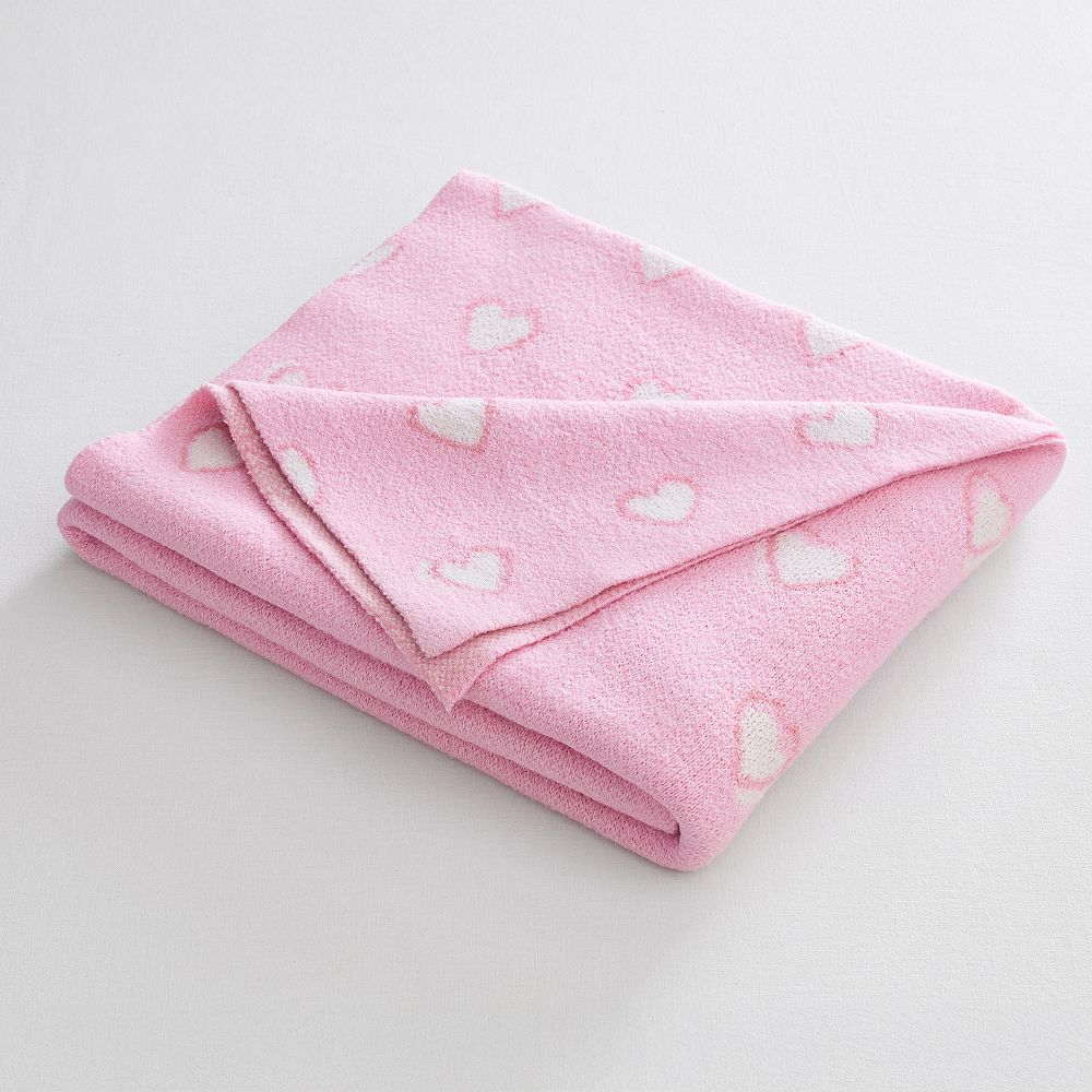 Roller Rabbit Hearts Throw-pink