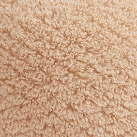 Large Cloud Faux Fur Camel Bean Bag Chair Slipcover Only