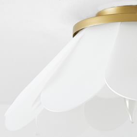 Frosted Acrylic Flower Flush Mount