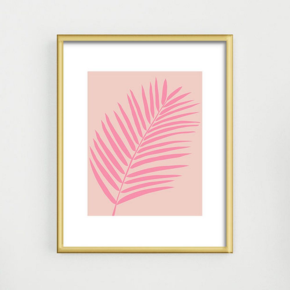 Pink Palm Leaf Art
