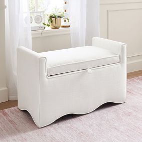 Wavy Piped Storage Settee (36.5&quot;)