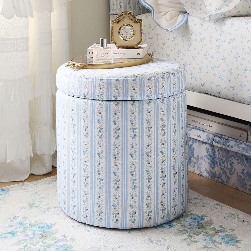 LoveShackFancy Round Storage Ottoman
