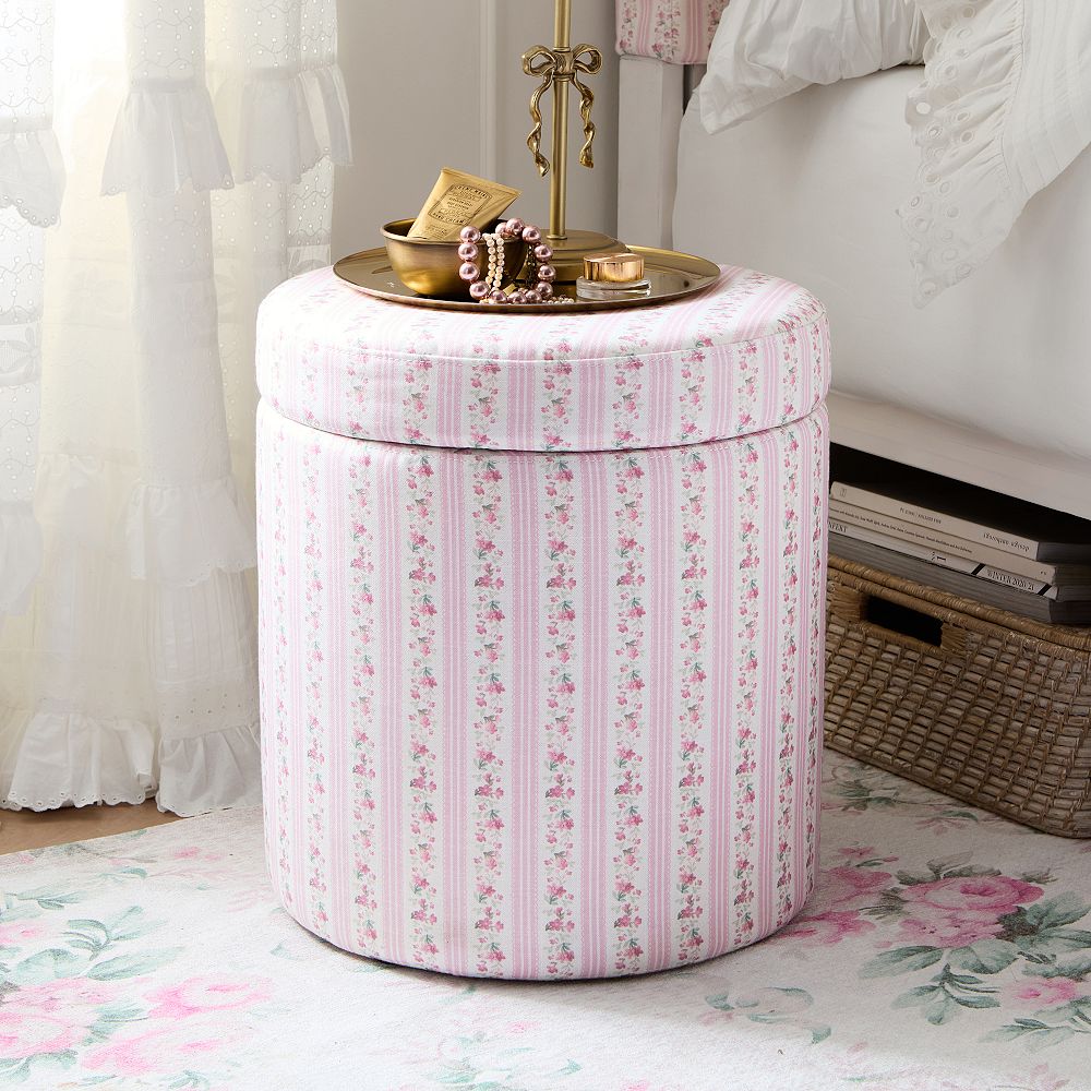 LoveShackFancy Round Storage Ottoman