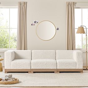 Piped Cushy Sofa Set (96&quot;)