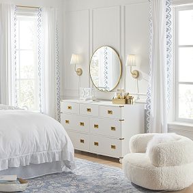 Olivia Embroidered Light-Filtering Curtain