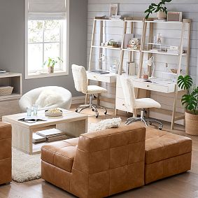 Highland Double Wall Desk &amp; Narrow Bookcase Set (82&quot;)