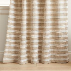 Heritage Strip Blackout Curtain, Set of 2