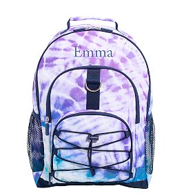 Purple Navy Laguna Tie-Dye Backpack &amp; Slim Water Bottle Bundle
