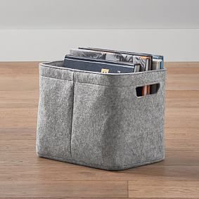 Gray Felt Bin