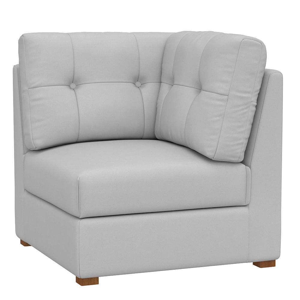 Open Box:  Burnett Collection, Corner, Faux-Suede Light Gray