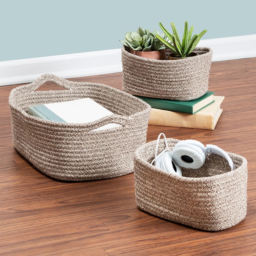 Nested Texture Baskets, Set of 3