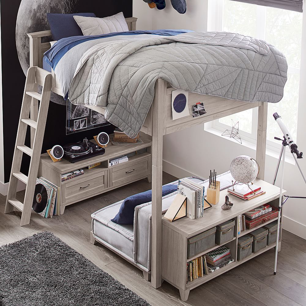 Hampton Convertible Loft Set With Cushy Loveseat