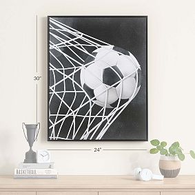 Black &amp; White Sports Art - Soccer