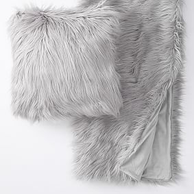Himalayan Faux-Fur Pillow &amp; Throw Gift Set