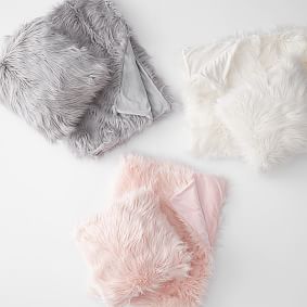 Himalayan Faux-Fur Pillow &amp; Throw Gift Set