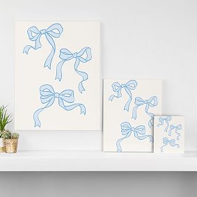 Light Blue Bows Art