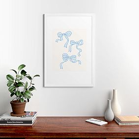 Light Blue Bows Art