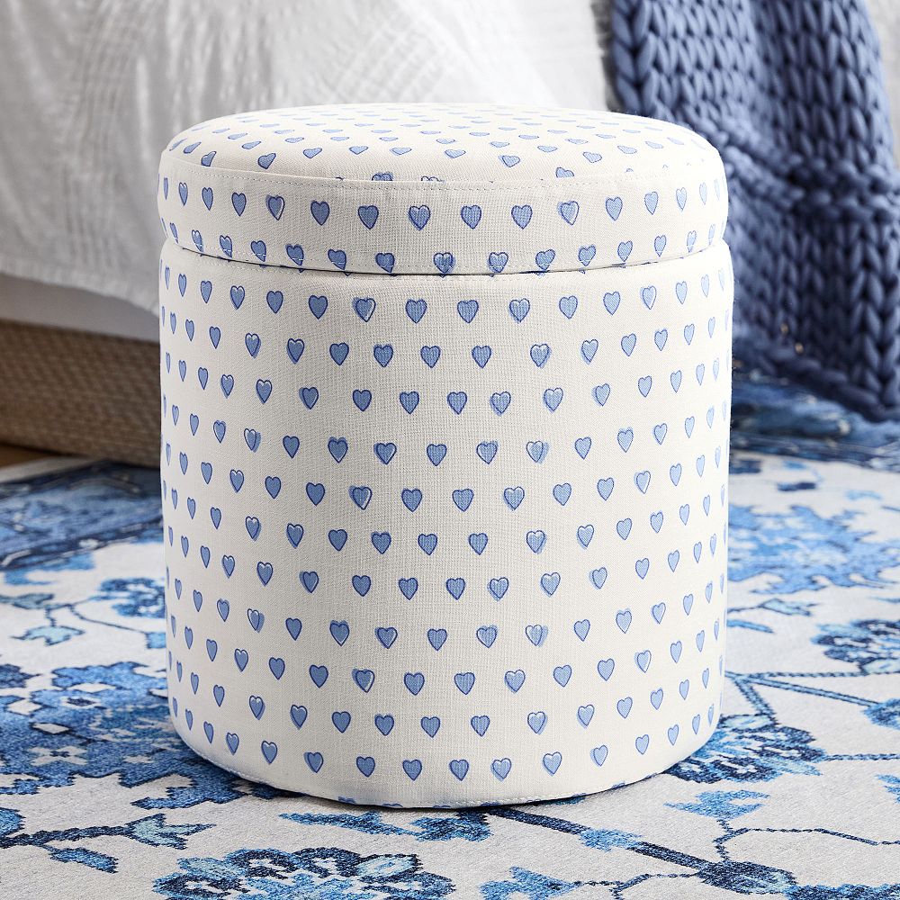 Roller Rabbit Round Storage Ottoman