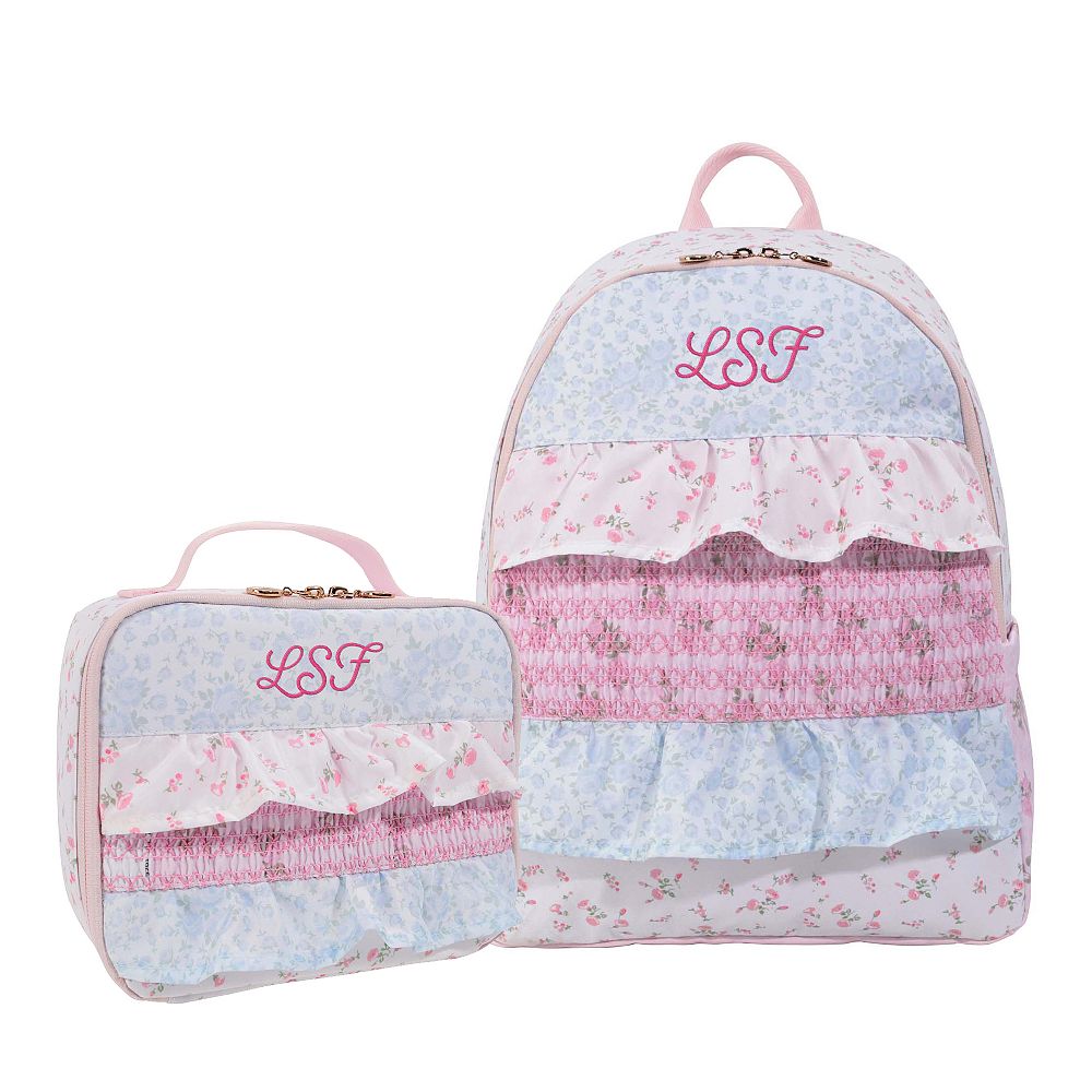Colby LoveShackFancy Ruffle Backpack &amp; Cold Pack Lunch Box Bundle, Set of 2