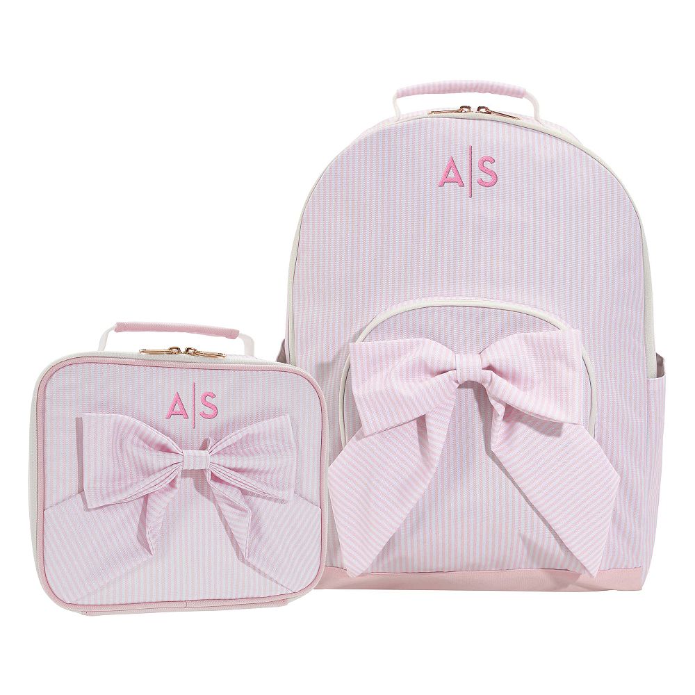 Gear-Up Le Petit Pink Bow Backpack &amp; Cold Pack Lunch Box Bundle