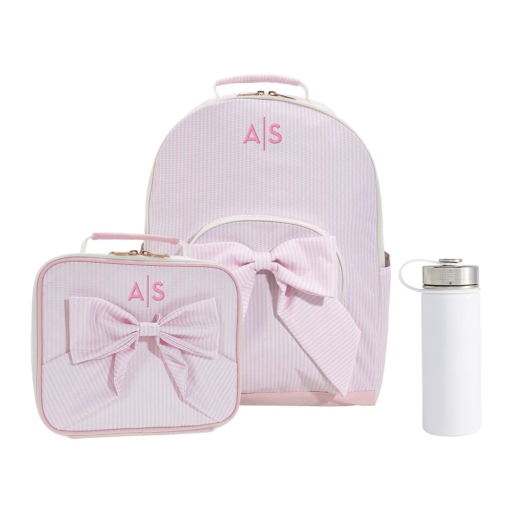 Gear-Up Le Petit Pink Bow Backpack &amp; Cold Pack Lunch Bundle, Set of 3