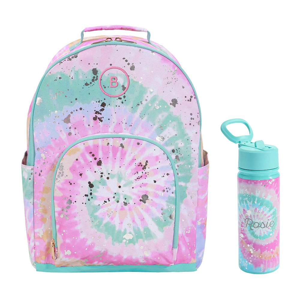 Gear-Up Tie-Dye Metallic Backpack &amp; Water Bottle Bundle