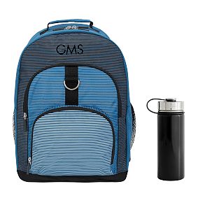 Gear-Up Color Block Ombre Backpack &amp; Water Bottle Bundle