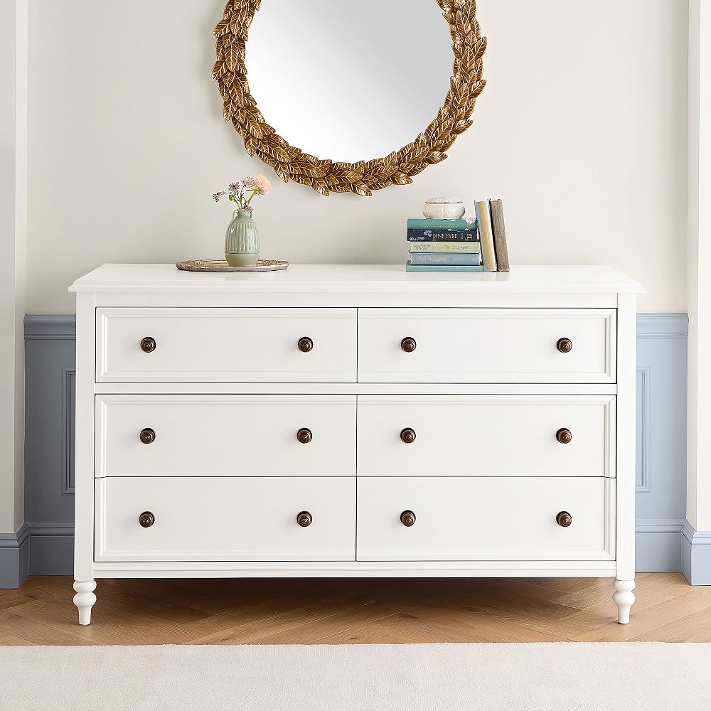 Chris Loves Julia Turned Wood 6-Drawer Dresser (56w x 19d&quot;)