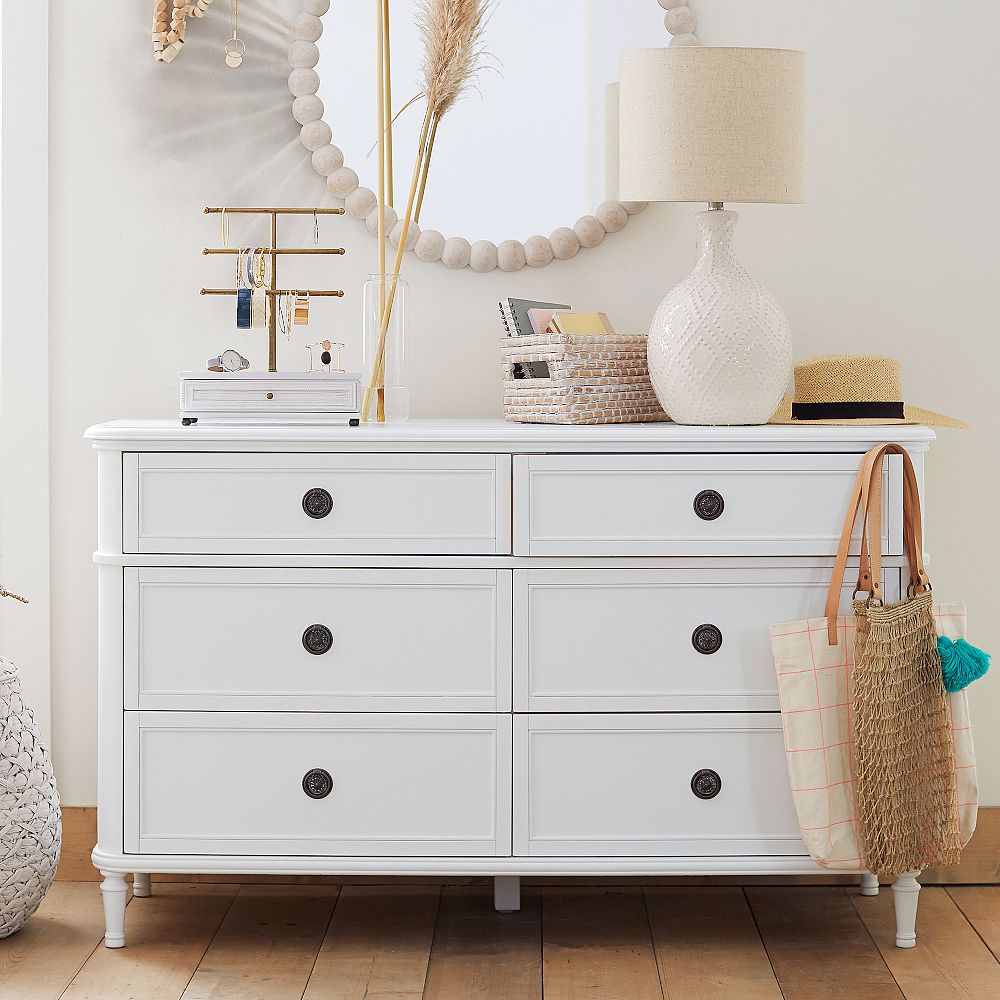 Colette 6-Drawer Wide Dresser (56w x 19.5d&quot;)
