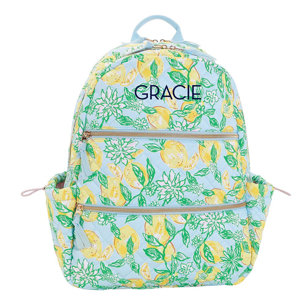 Lilly Pulitzer Quilted Make Lemonade Backpack