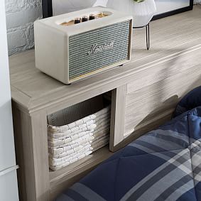Hampton Corner Storage Bed &amp; 5-Drawer Tall Dresser Set
