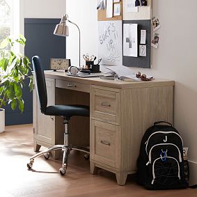 Twill Navy Airgo Swivel Desk Chair