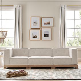 Piped Cushy Sofa Set (96&quot;)