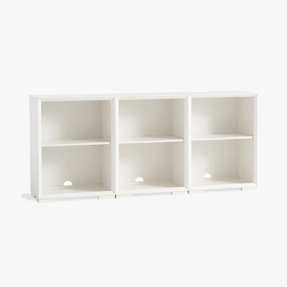 Callum Triple 2-Shelf Low Bookcase (75&quot;)