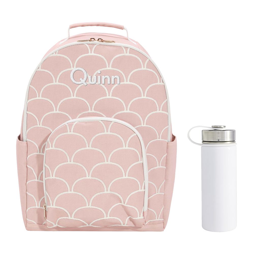 Gear-Up Chenille Scallop Backpack &amp; Water Bottle Bundle